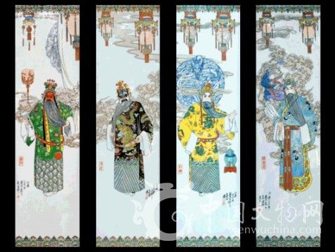 作者:方復(fù) 古彩瓷畫(huà) 三國(guó)演義(劉備、關(guān)羽、張飛、諸葛亮)